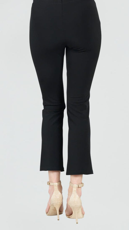 Black high-waisted pants on a white background