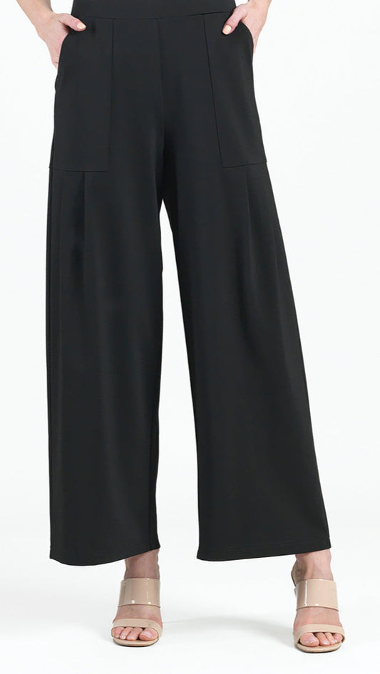 Clara Sunwoo Knit Pleated Wide Leg Pocket Pant