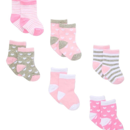 Rose Textiles 6 Pack Socks - Multiple Colors