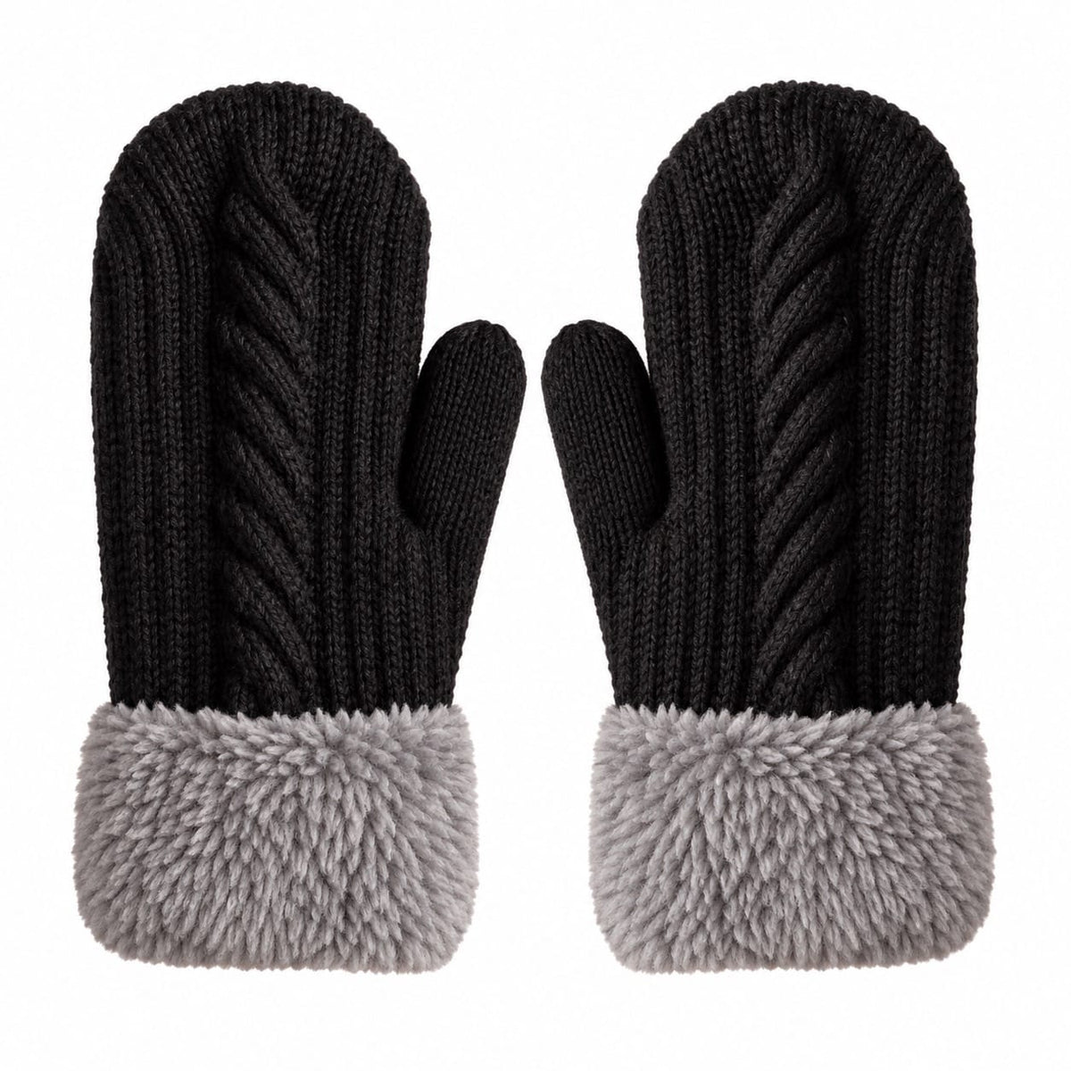 Funkyrel Limited Gloves Plush Cable Knit Mitten - Multiple Colors 92252126 Plush Cable Knit Mitten - Multiple Colors