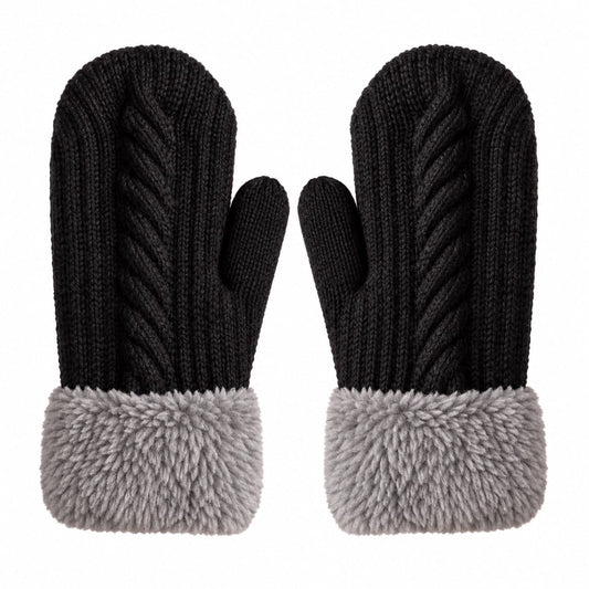 Funkyrel Limited Gloves Plush Cable Knit Mitten - Multiple Colors 92252126 Plush Cable Knit Mitten - Multiple Colors