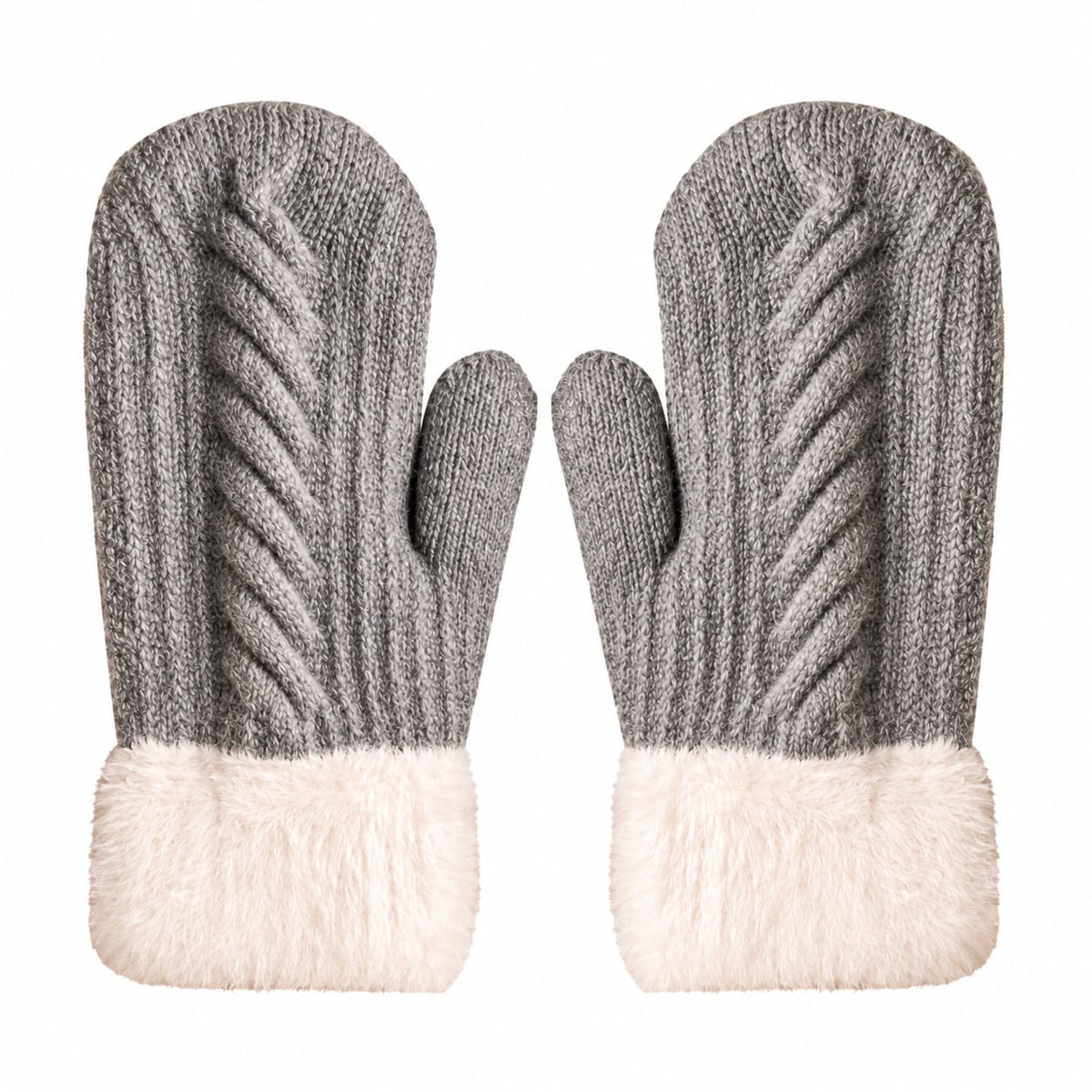 Funkyrel Limited Gloves Plush Cable Knit Mitten - Multiple Colors 92284894 Plush Cable Knit Mitten - Multiple Colors