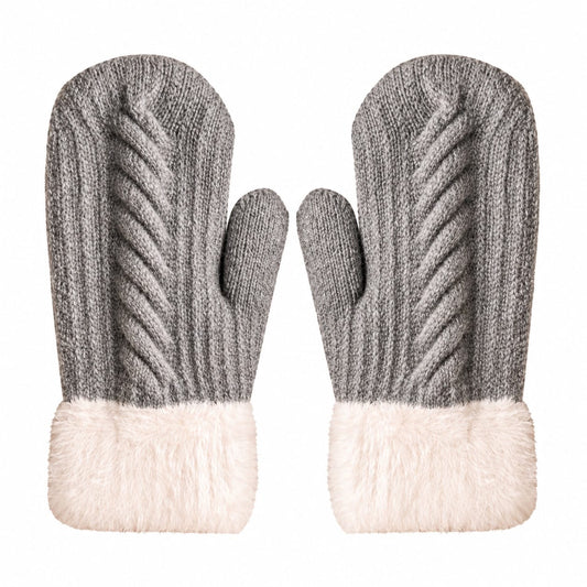 Funkyrel Limited Gloves Plush Cable Knit Mitten - Multiple Colors 92284894 Plush Cable Knit Mitten - Multiple Colors