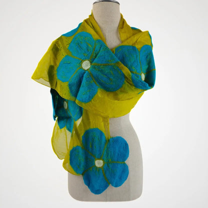 Feltiful Scarves Poppy Blossom Felted Scarf Poppy Blossom Felted Scarf