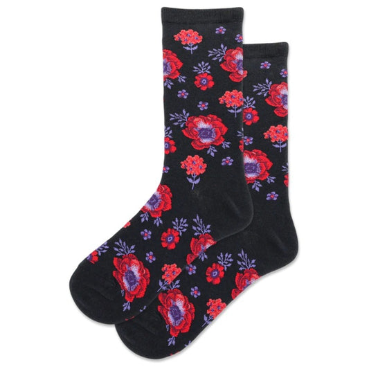 Hot Sox Poppy Floral Socks