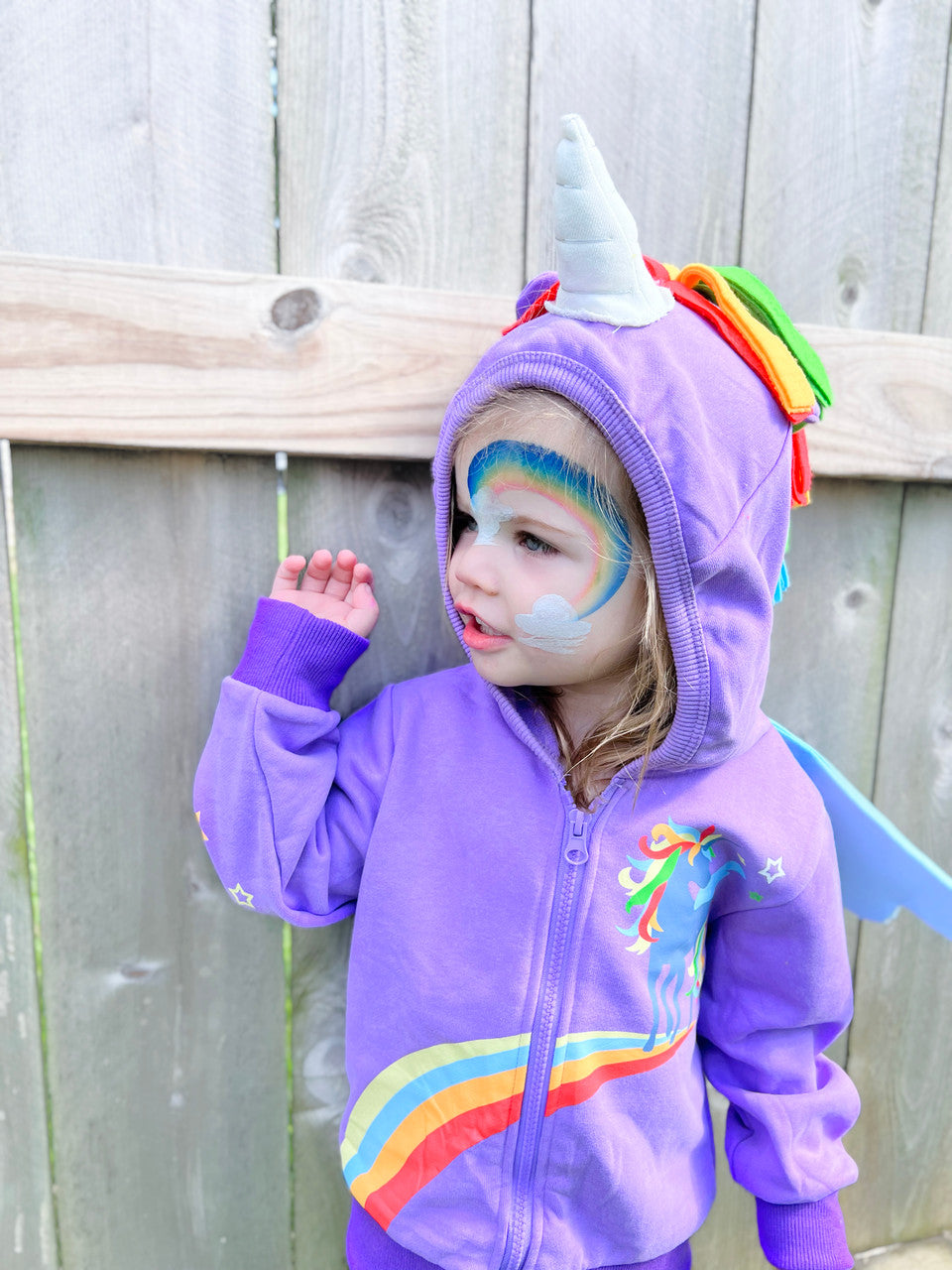 Doodle Pants Purple Rainbow Unicorn 3D Hoodie