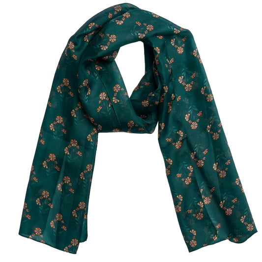 Quintessential Scarves Quintessential Trinity Green Silk Scarf Quintessential Trinity Green Silk Scarf
