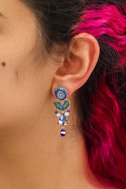 Ayala Bar Earrings Ayala Bar Blue Domes Aphrodite Earrings 25080542 Ayala Bar Blue Domes Aphrodite Earrings