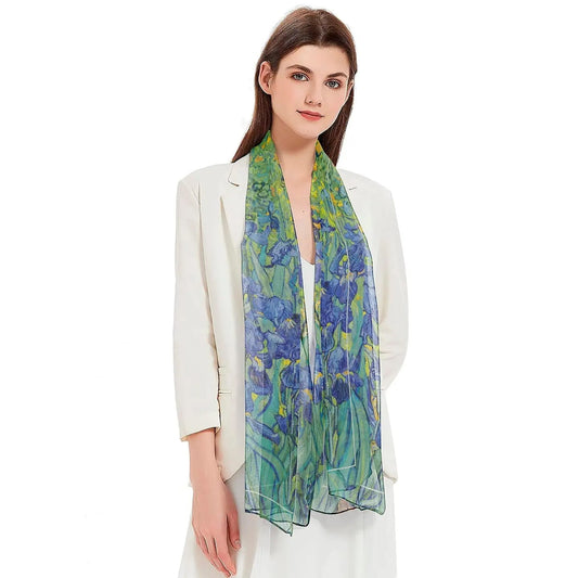 RainCaper Scarves RainCaper Van Gogh Irises Scarf 55996382 RainCaper Van Gogh Irises Scarf