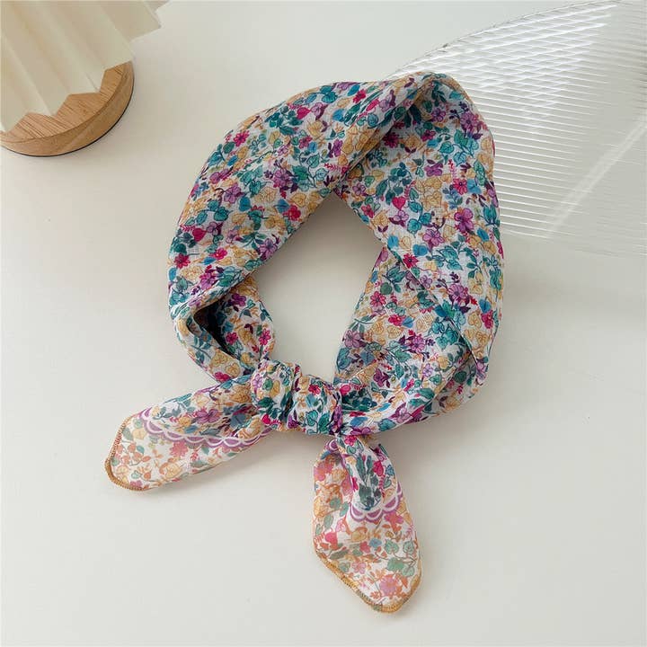 ACCITY Scarves Floral Lightweight Square Head Scarf - Multiple Prints 73716446 Floral Lightweight Square Head Scarf - Multiple Prints