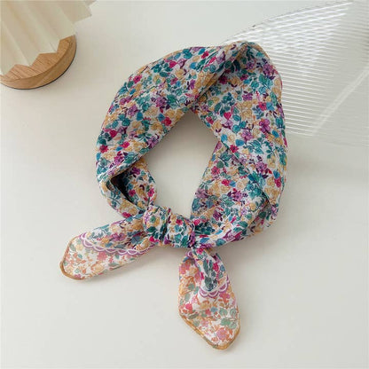 ACCITY Scarves Floral Lightweight Square Head Scarf - Multiple Prints 73716446 Floral Lightweight Square Head Scarf - Multiple Prints
