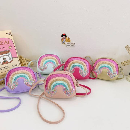 The Find Peaks Children's Accessories The Find Peaks Rainbow Heart Shoulder Bag - Multiple Colors The Find Peaks Rainbow Heart Shoulder Bag - Multiple Colors
