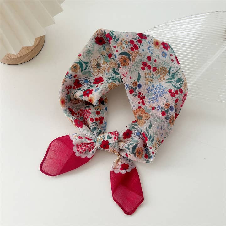 ACCITY Scarves Floral Lightweight Square Head Scarf - Multiple Prints 73683678 Floral Lightweight Square Head Scarf - Multiple Prints