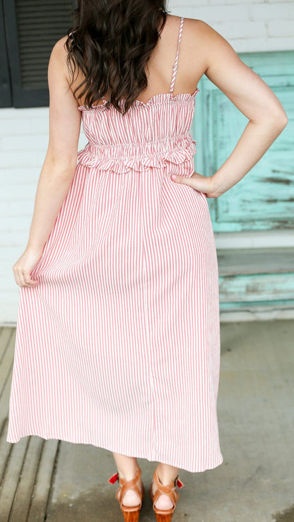 Blu Pepper Dresses Dress Pinstripe Midi Dress Dress Pinstripe Midi Dress