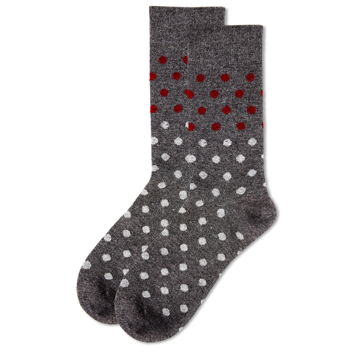 MeMoi Men's Two Tone Polka Dot Crew Socks