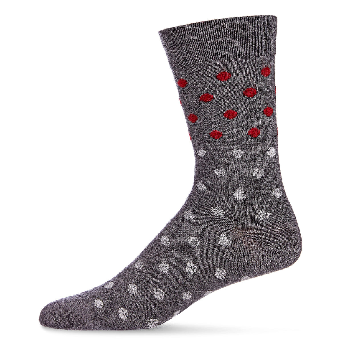 MeMoi Men's Two Tone Polka Dot Crew Socks