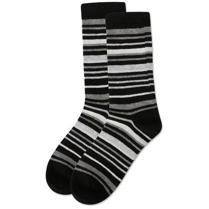 MeMoi Striped Cashmere Crew Socks