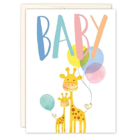 Mom Baby Giraffe Card