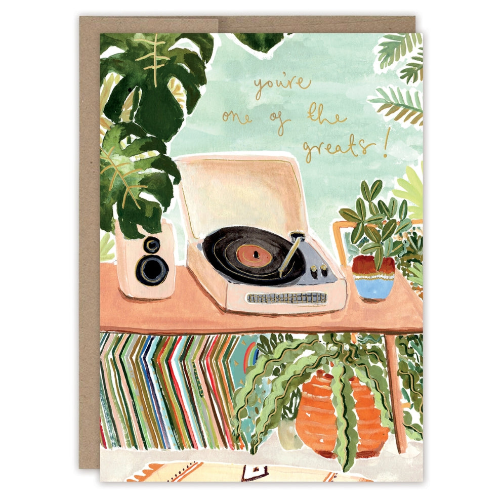 Record Player Birthday Card