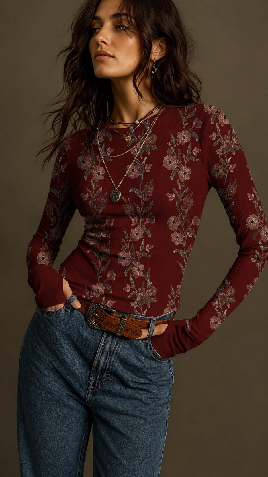 Alberalkirk Tees Retro Floral Knit Tee - Multiple Colors Retro Floral Knit Tee - Multiple Colors