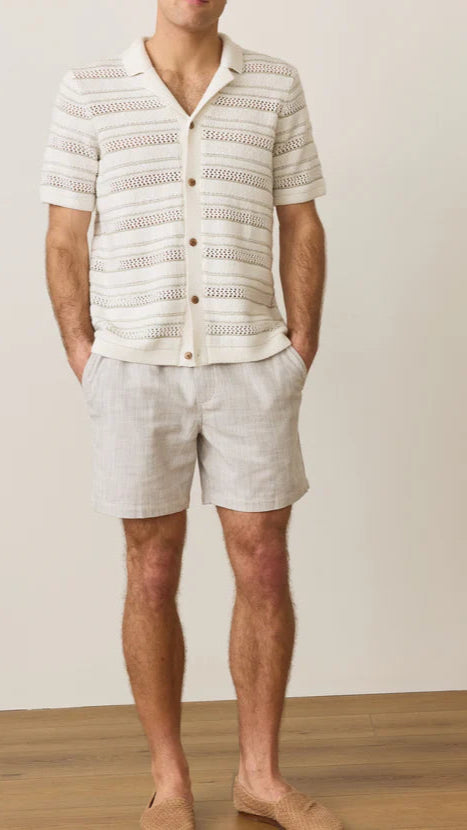 Marine Layer Open Knit Sweater Button Down