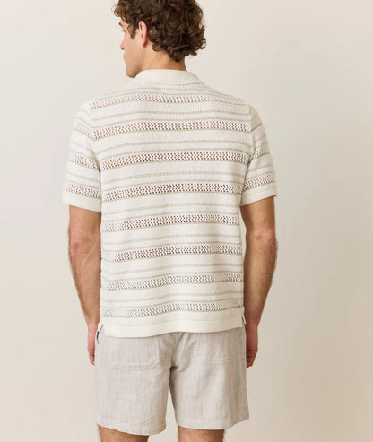 Marine Layer Open Knit Sweater Button Down