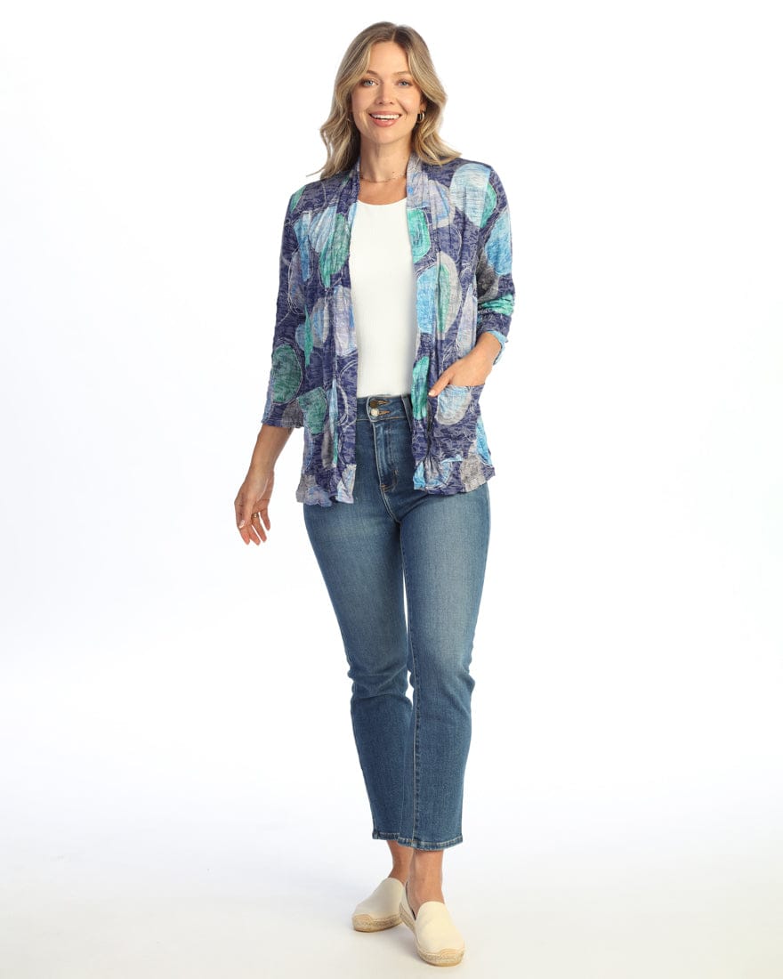 Jess & Jane Cardigans Jess & Jane Crushed Open Cardi with Pocket Jess & Jane Crushed Open Cardi with Pocket