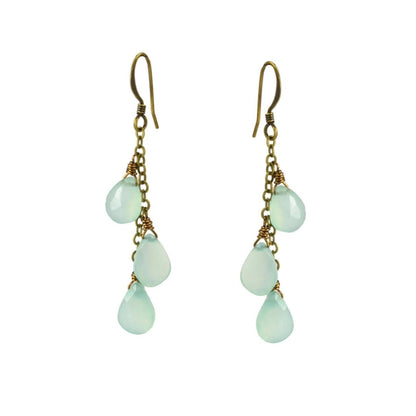 Edgy Petal Earrings Edgy Petal Streaming Seafoam Chalcedony Teardrop Earring 64322270 Edgy Petal Streaming Seafoam Chalcedony Teardrop Earring
