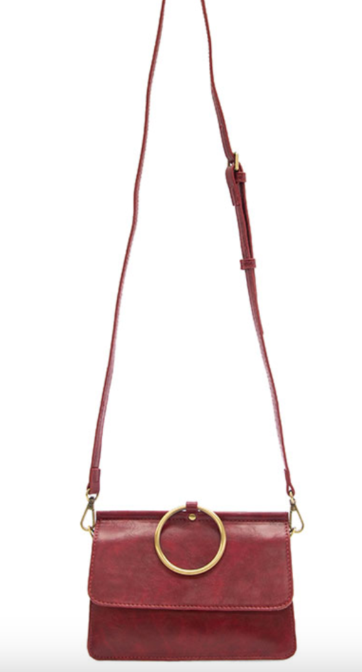 Joy Susan Vegan Leather Aria Ring Crossbody Bag- Multiple Colors