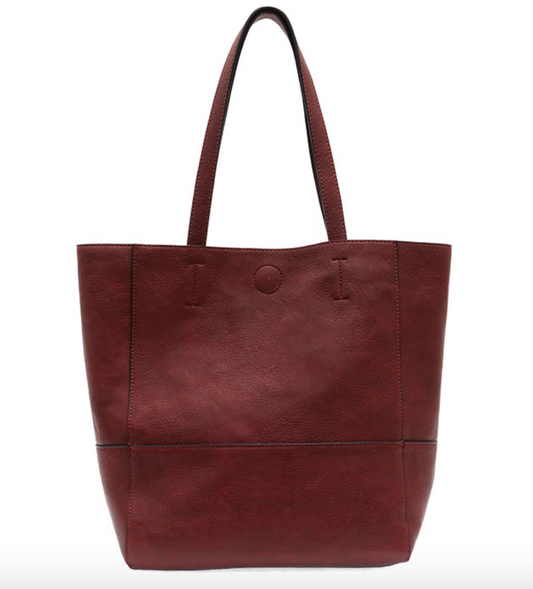 Joy Susan Vegan Leather Faith Raw Edge Tote - Multiple Colors