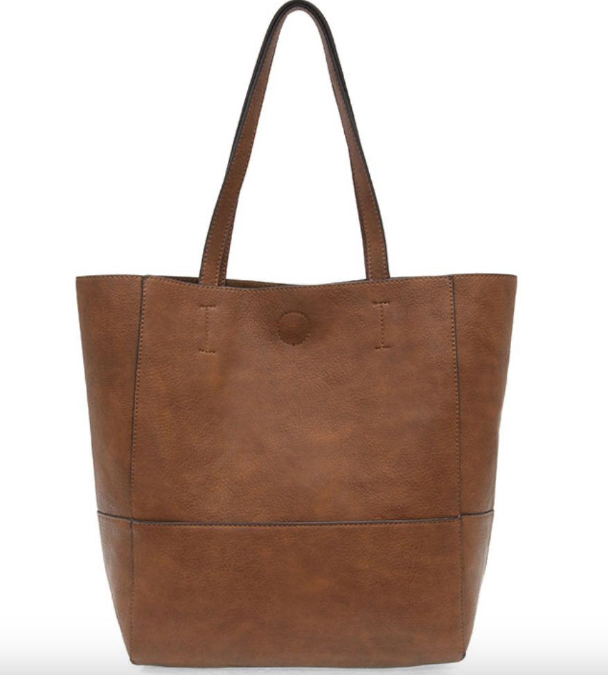 Joy Susan Vegan Leather Faith Raw Edge Tote - Multiple Colors