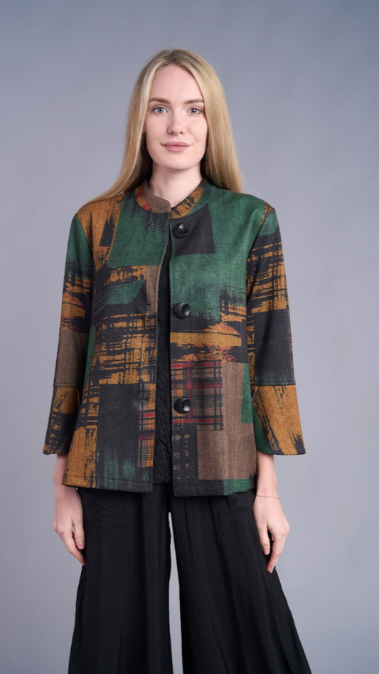 Shana Apparel Mandarin Swing Jacket