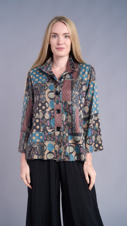 Shana Apparel Bracelet Sleeve Swing Blouse