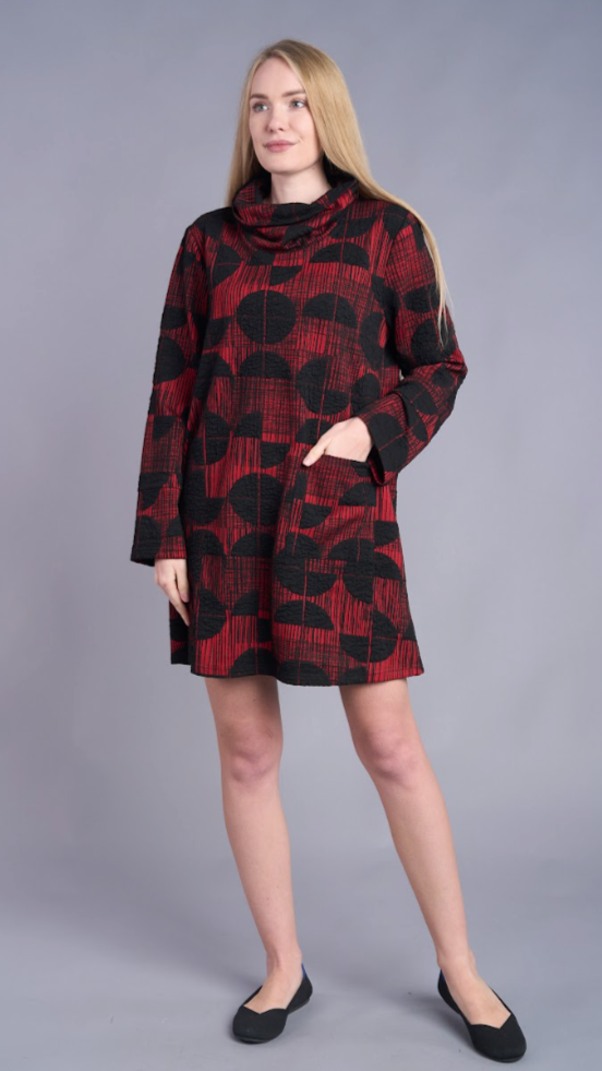 Shana Apparel A-line Cowl Dress - Multiple Colors
