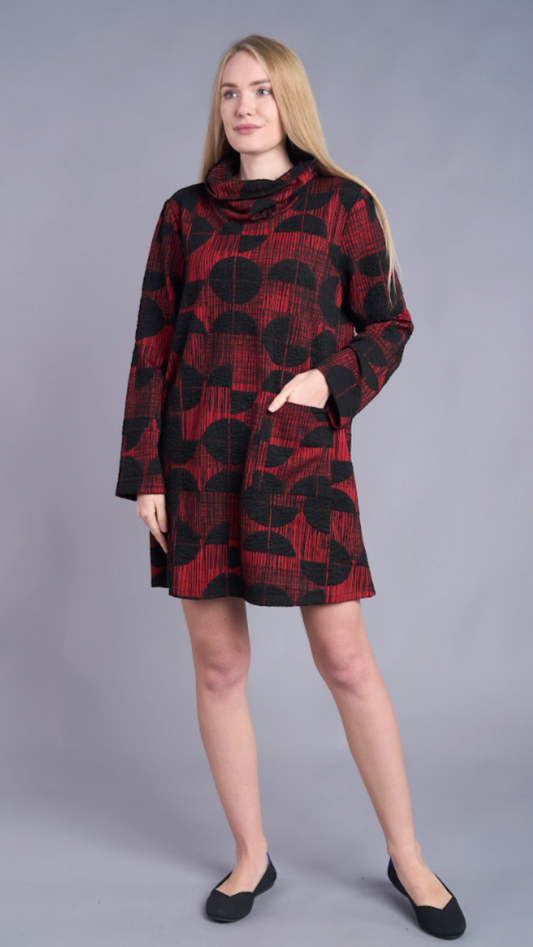 Shana Apparel A-line Cowl Dress - Multiple Colors