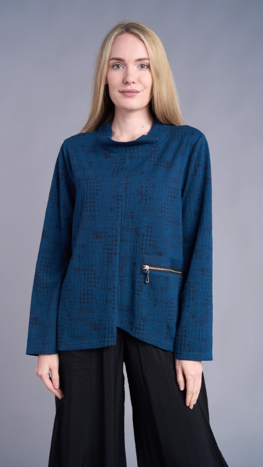 Shana Apparel Zip Pocket Pullover Top