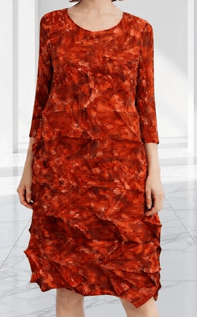 Vanite Dresses Vanite Origami Printed Dress - Multiple Colors 69911006 Vanite Origami Printed Dress - Multiple Colors