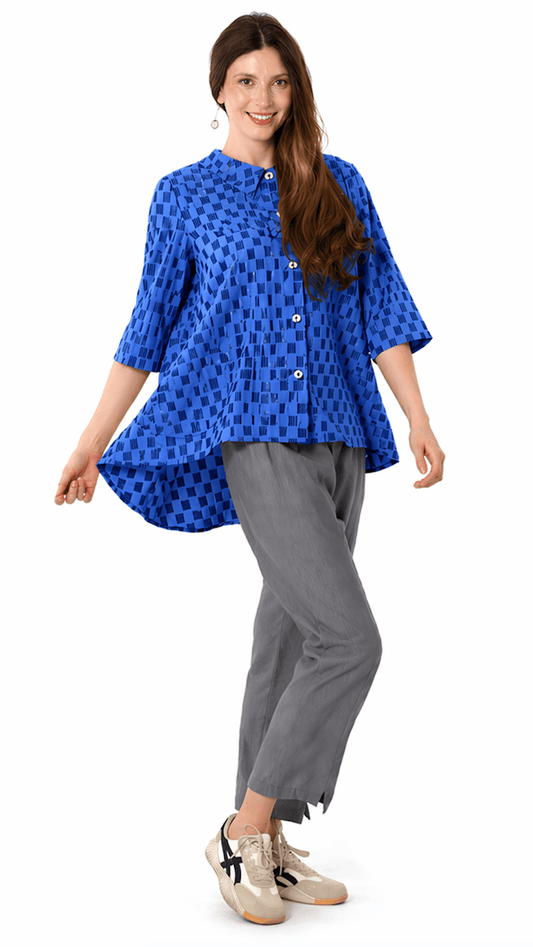 Niche Blouses Niche Chess Cotton Wray Blouse 65335774 Niche Chess Cotton Wray Blouse