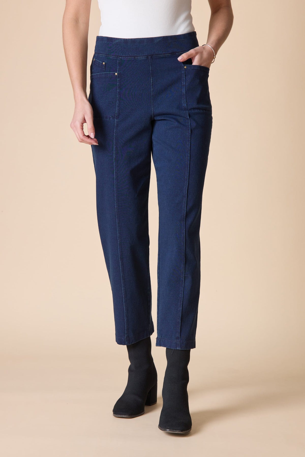 Habitat Pants Habitat Stonewash Denim Seamed Front Straight Leg Pant Habitat Stonewash Denim Seamed Front Straight Leg Pant