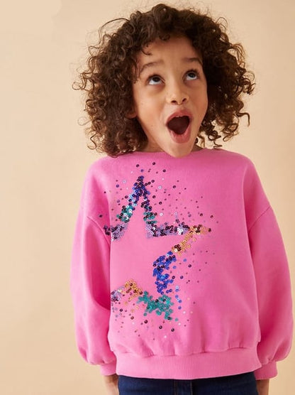 The Find Peaks Children's Clothing The Find Peaks Sequin Embroidered Sweatshirt The Find Peaks Sequin Embroidered Sweatshirt