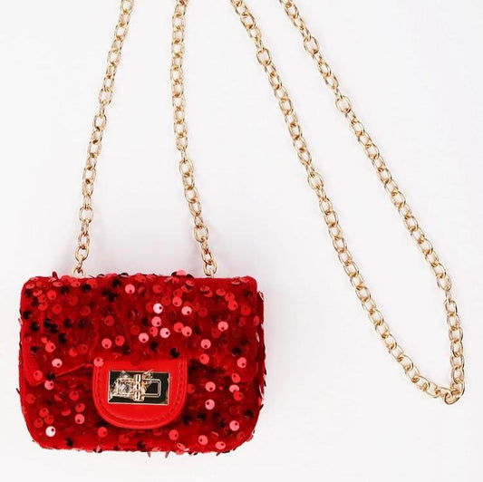 Sparkle Sisters Velvet Sequin Purse - Multiple Colors