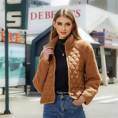 UZ Store Jackets Sherpa Quilted Zip Up Jacket - Multiple Colors Sherpa Quilted Zip Up Jacket - Multiple Colors