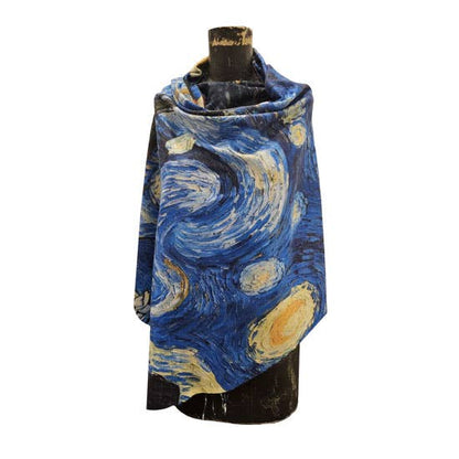 Mediterranean Concepts Scarves Med. Concepts Reversible Van Gogh Starry Night & Rhine Scarf 07283166 Med. Concepts Reversible Van Gogh Starry Night & Rhine Scarf