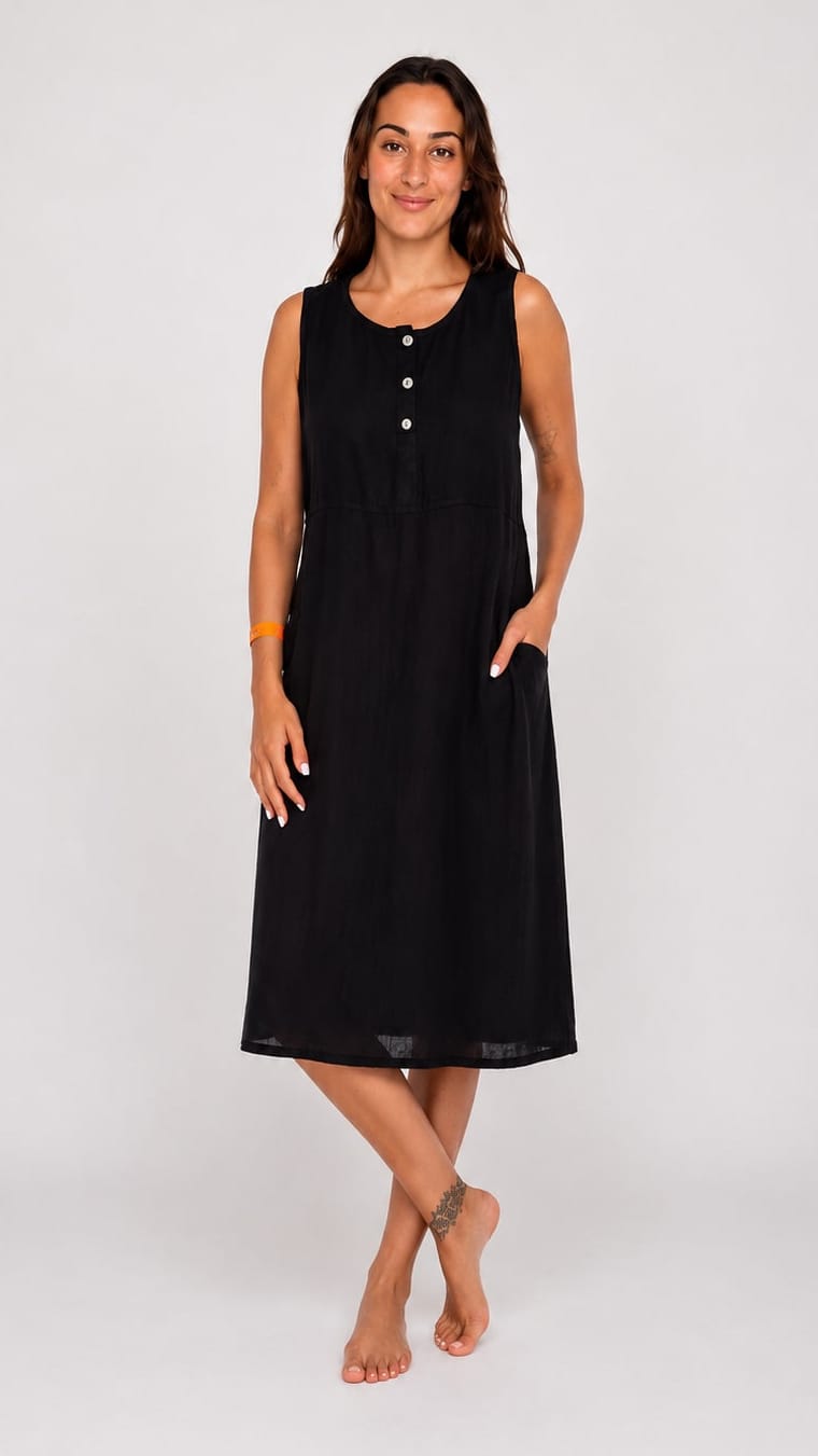 Amorosa Dresses Amorosa Linen Tank Dress Amorosa Linen Tank Dress