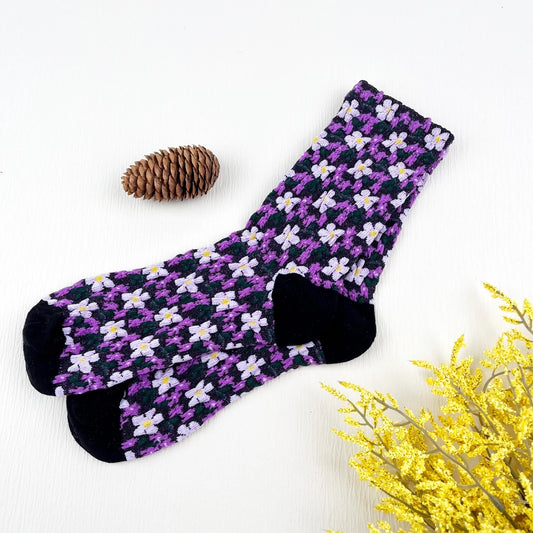 Mildstyles Retro Flower Mid Calf Socks - Multiple Prints