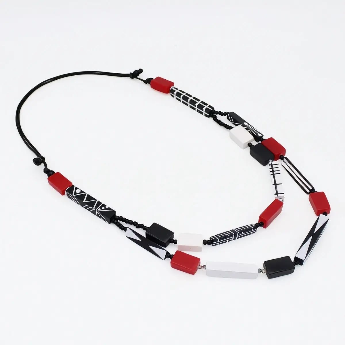 Sylca Designs Necklaces Sylca Soran Red Mixed Bead Necklace Sylca Soran Red Mixed Bead Necklace