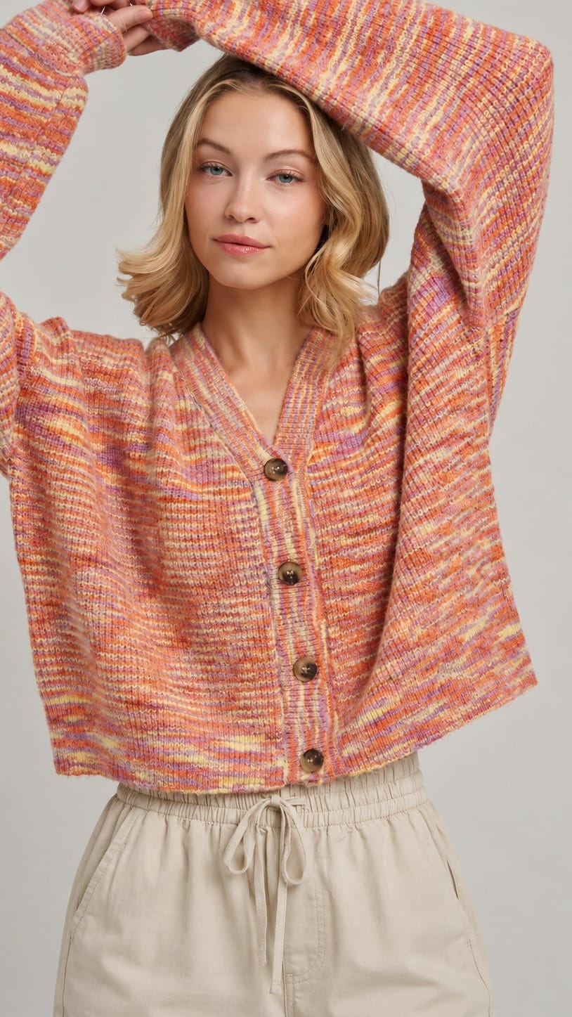 BON Sweaters Space Dye Knitted Sweater Space Dye Knitted Sweater