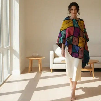 Feltiful Scarves Stained Glass Mosaic Felted Scarf Stained Glass Mosaic Felted Scarf