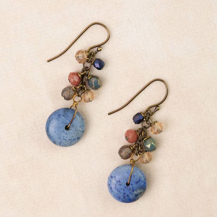 Anne Vaughan Designs Jewelry Earrings Anne Vaughan Storyteller Czech Glass Sodalite Cluster Earring Anne Vaughan Storyteller Czech Glass Sodalite Cluster Earring