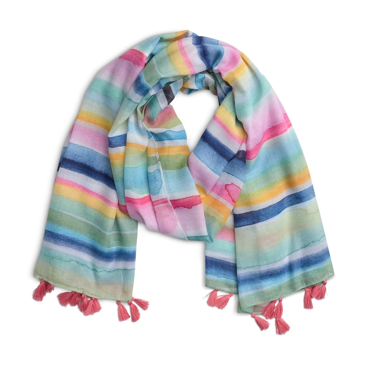 Quintessential Mirage Scarf with Tassels - Multiple Patterns